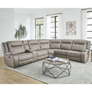 Parker Living Blake MBLA-PACKA-DTAU Desert Taupe 6 pc Modular Reclining Sectional and Entertainment Console IMAGE 1