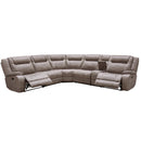 Parker Living Blake MBLA-PACKA-DTAU Desert Taupe 6 pc Modular Reclining Sectional and Entertainment Console IMAGE 3