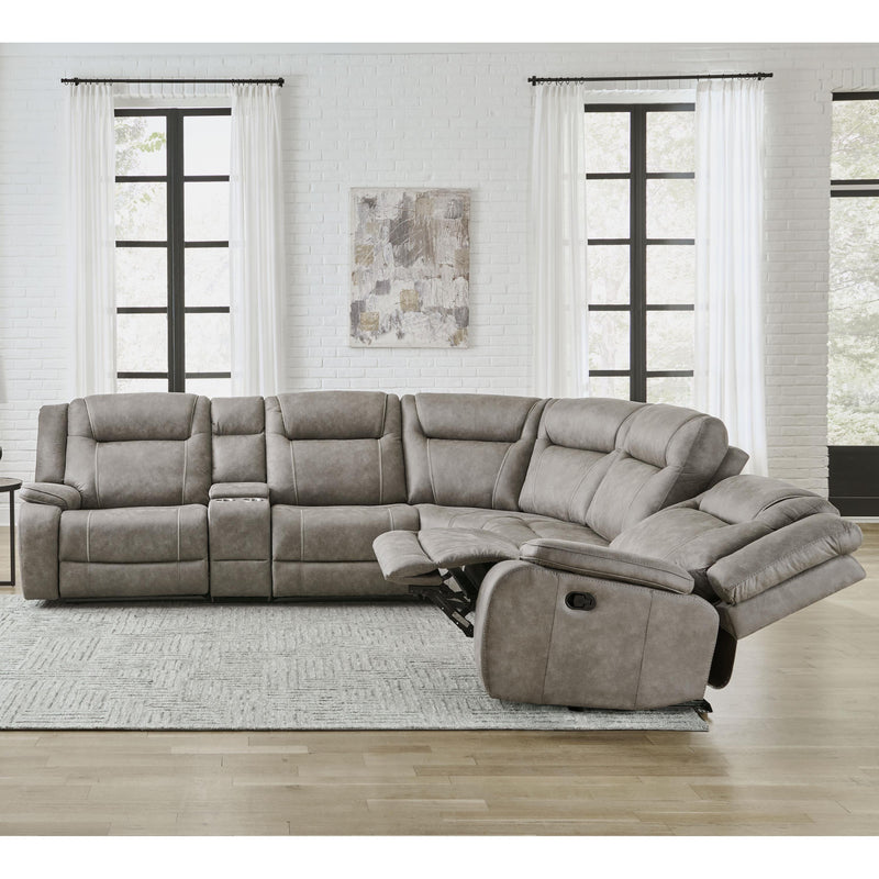 Parker Living Blake MBLA-PACKA-DTAU Desert Taupe 6 pc Modular Reclining Sectional and Entertainment Console IMAGE 4
