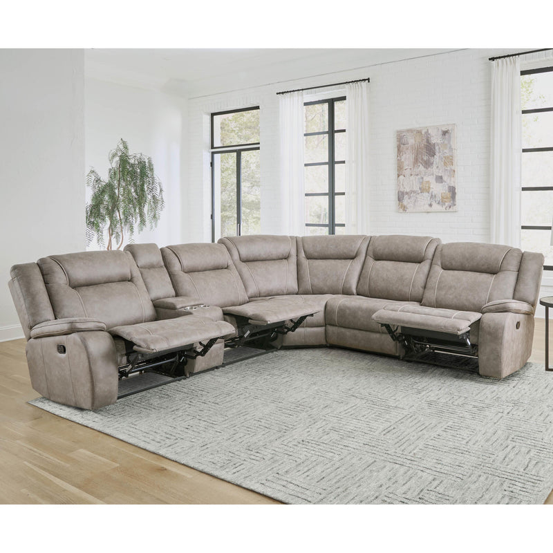 Parker Living Blake MBLA-PACKA-DTAU Desert Taupe 6 pc Modular Reclining Sectional and Entertainment Console IMAGE 5