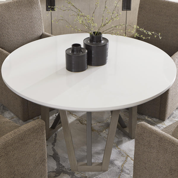 Parker House Furniture Pure Modern Dining DPUR#54RND 54 In. Round Table with Wood Base IMAGE 1