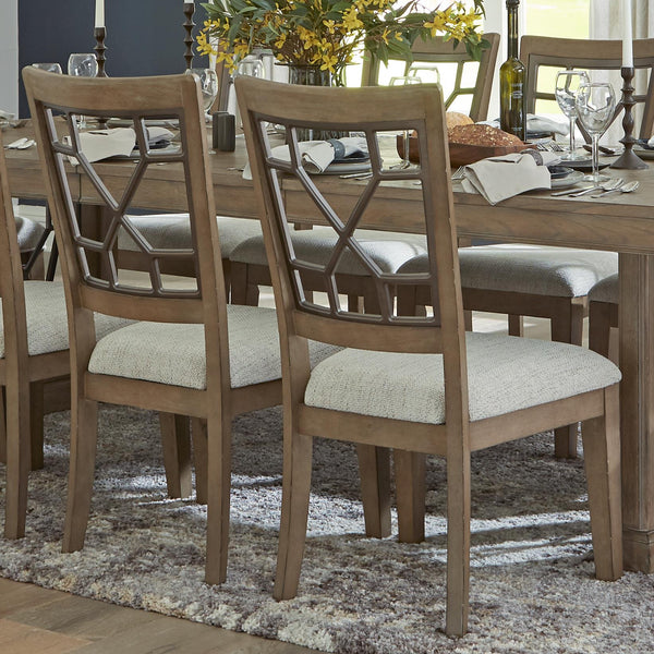 Parker House Furniture Sundance Dining DSUN#2018-SS Sandstone Grid Back Dining Chair IMAGE 1