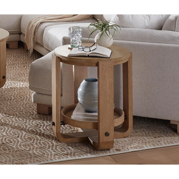 Parker House Furniture Escape ESC#02 Round End Table with Shelf IMAGE 1