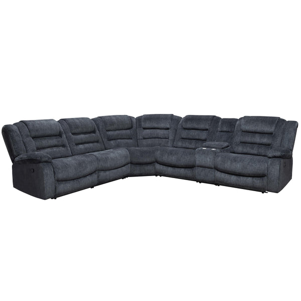 Parker Living Bolton MBOL-PACKA-MISS Misty Storm 6 pc Modular Reclining Sectional and Entertainment Console IMAGE 1
