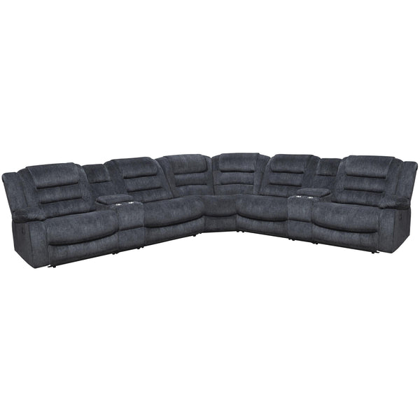 Parker Living Bolton MBOL-PACKT7-MISS Misty Storm 7 pc Modular Reclining Sectional and Entertainment Console IMAGE 1