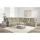 Parker Living Caldwell MCAL-PACKA(H)-TAFG Tahoe Fog 6 pc Power Reclining Sectional with Power Adjustable Headrests IMAGE 1