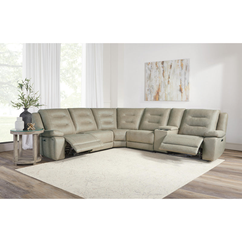 Parker Living Caldwell MCAL-PACKA(H)-TAFG Tahoe Fog 6 pc Power Reclining Sectional with Power Adjustable Headrests IMAGE 9