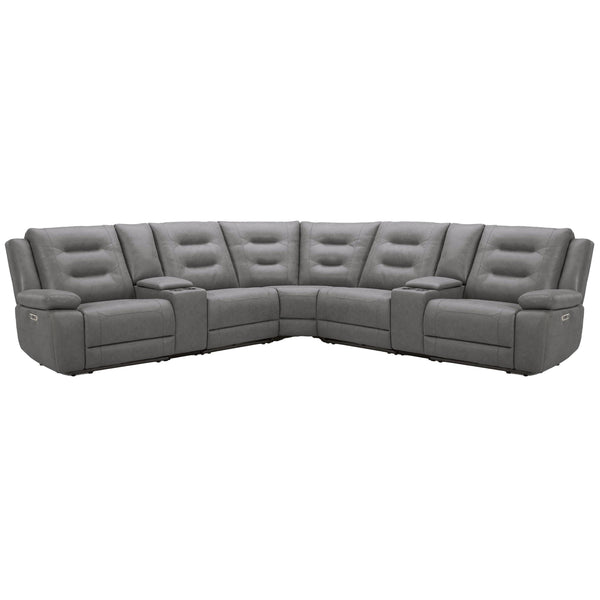 Parker Living Caldwell MCAL-PACKT7(H)-TACH Tahoe Fog 7 pc Power Reclining Sectional with 2 Consoles IMAGE 1