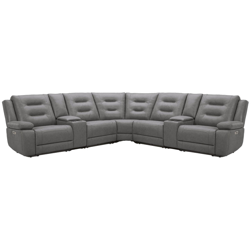 Parker Living Caldwell MCAL-PACKT7(H)-TACH Tahoe Fog 7 pc Power Reclining Sectional with 2 Consoles IMAGE 1