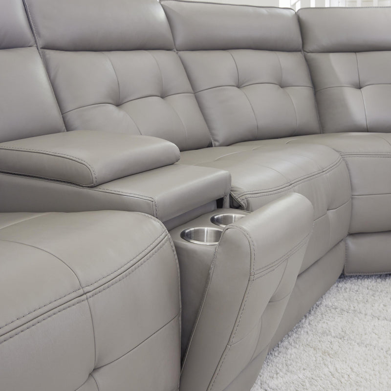 Parker Living Canterbury MCAN-PACKA(HZ)-PEW Pewter 6 pc Zero Gravity Modular Power Reclining Sectional IMAGE 8