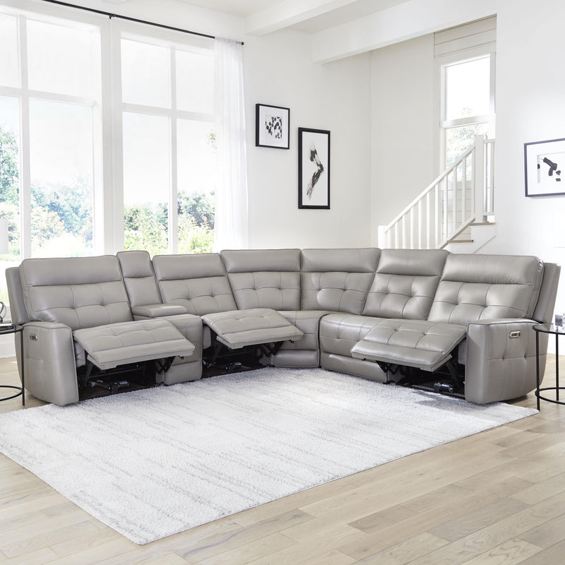 Parker Living Canterbury MCAN-PACKA(HZ)-PEW Pewter 6 pc Zero Gravity Modular Power Reclining Sectional IMAGE 9