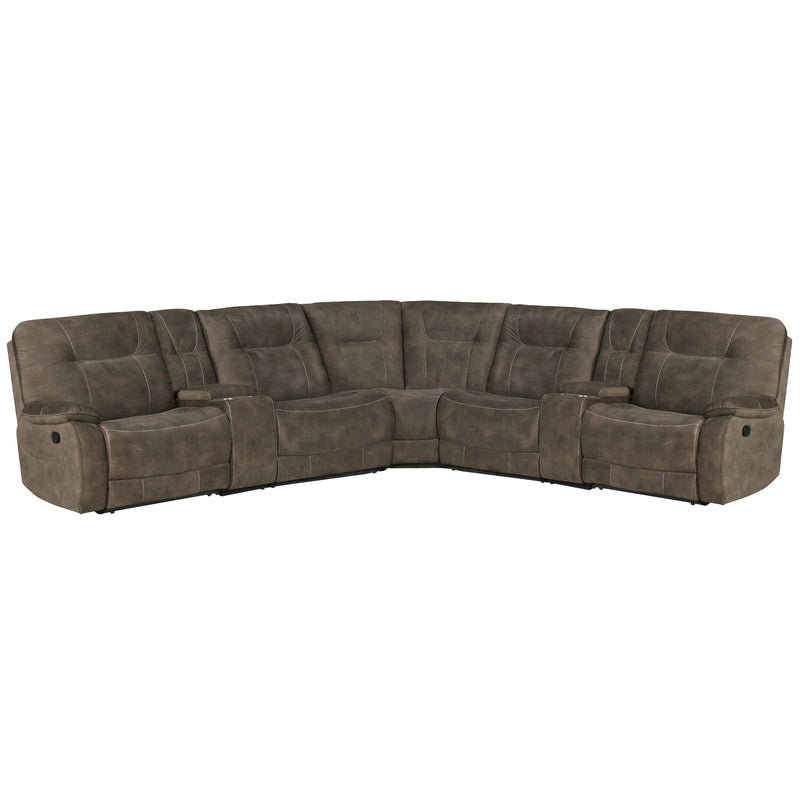 Parker Living Cooper MCOO-PACKT7-SBR Shadow Brown 7 pc Modular Manual Reclining Sectional IMAGE 1