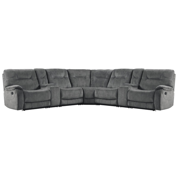 Parker Living Cooper MCOO-PACKT7-SGR Shadow Grey 7 pc Modular Manual Reclining Sectional IMAGE 1