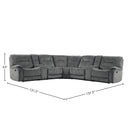 Parker Living Cooper MCOO-PACKT7-SGR Shadow Grey 7 pc Modular Manual Reclining Sectional IMAGE 4