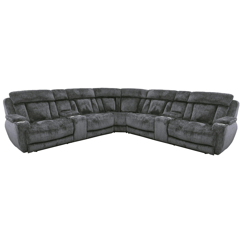 Parker Living Dalton MDAL-PACKT7(H)-LCH Lucky Charcoal 7 pc Power Reclining Sectional with Adjustable Headrests IMAGE 1