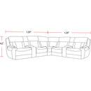 Parker Living Dalton MDAL-PACKT7(H)-LCH Lucky Charcoal 7 pc Power Reclining Sectional with Adjustable Headrests IMAGE 3