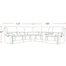 Parker Living Empire MEMP-PACKA(H)-VIV Verona Ivory 6 pc Power Reclining Sectional with Power Adjustable Headrests IMAGE 5