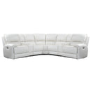 Parker Living Empire MEMP-PACKT7(H)-VIV Verona Ivory 7 pc Power Reclining Sectional with 2 Consoles IMAGE 1