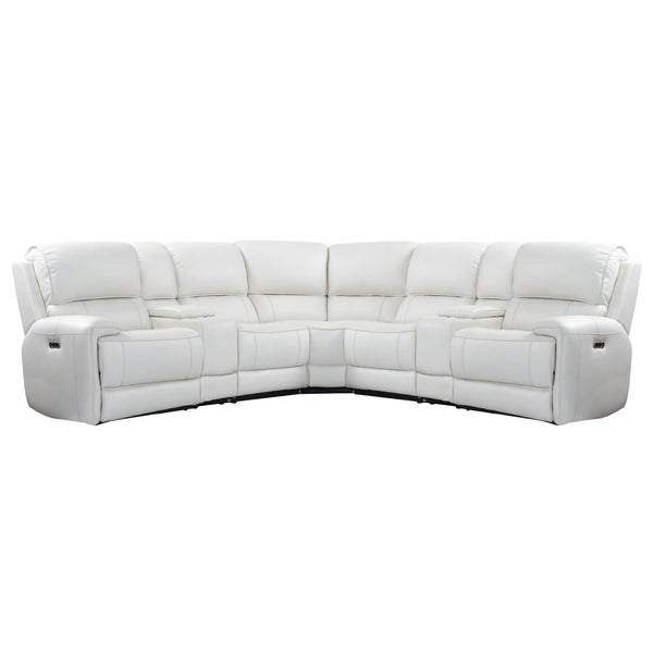 Parker Living Empire MEMP-PACKT7(H)-VIV Verona Ivory 7 pc Power Reclining Sectional with 2 Consoles IMAGE 1