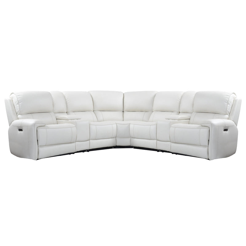 Parker Living Empire MEMP-PACKT7(H)-VIV Verona Ivory 7 pc Power Reclining Sectional with 2 Consoles IMAGE 1