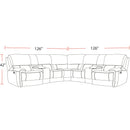 Parker Living Empire MEMP-PACKT7(H)-VIV Verona Ivory 7 pc Power Reclining Sectional with 2 Consoles IMAGE 3