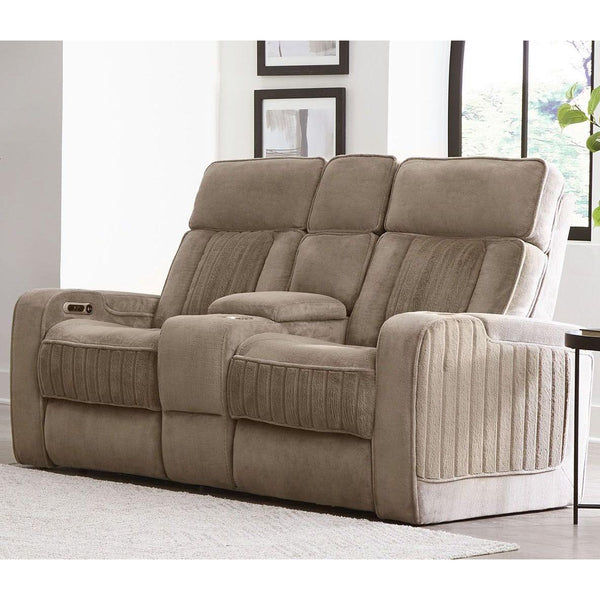 Parker Living Equinox MEQU#822CPH-MURM Mushroom Power Reclining Console Loveseat IMAGE 1