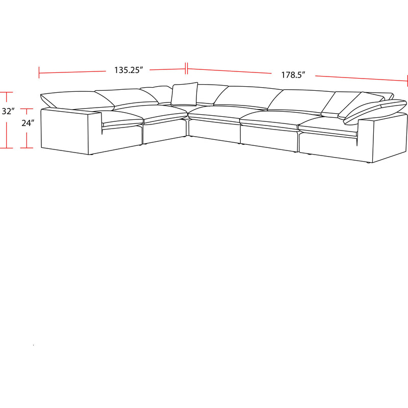 Parker Living Exhale SXHL-PACK6A-MTHU Mathis Thunder 6 pc Modular Sectional IMAGE 4