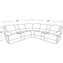 Parker Living Gladiator MGLA-PACKT7(HZ)-SKY Sky 7 pc Power Zero Gravity Reclining Sectional IMAGE 5