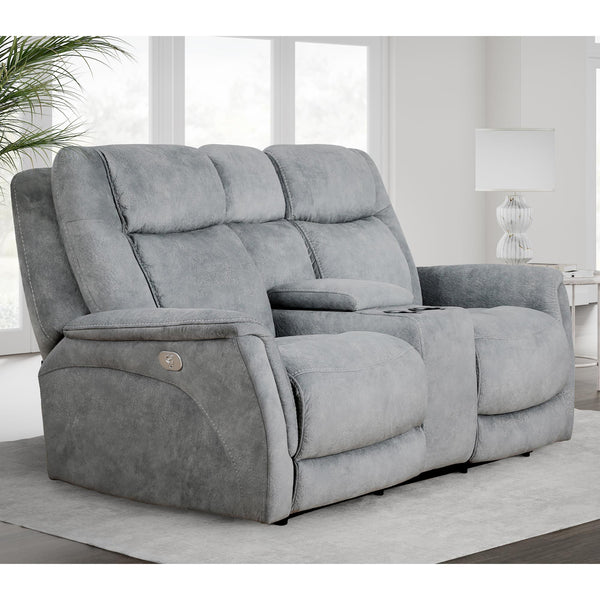 Parker Living Linus MLIN#822CPHZ-HGY Hudson Grey Zero Gravity Power Reclining Console Loveseat IMAGE 1