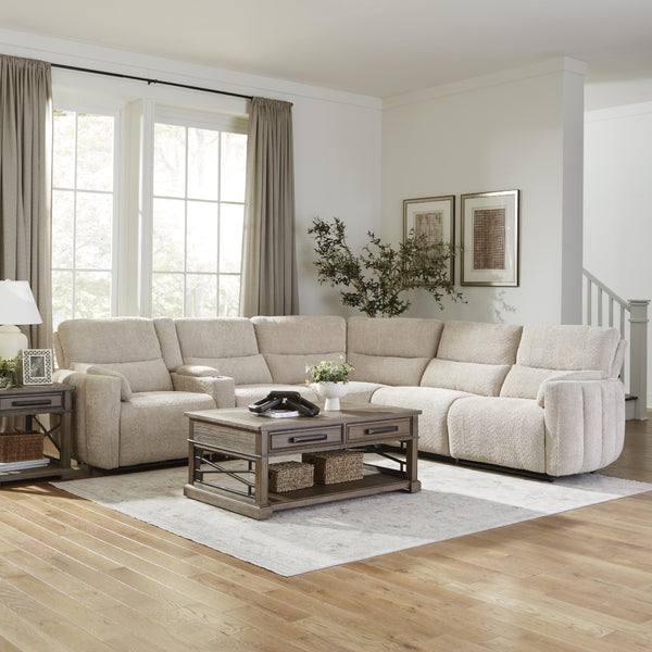 Parker Living Modesto MMOD-PACKA(H)-BUCR Buttercream 6 pc Power Reclining Sectional with Adjustable Headrests IMAGE 1