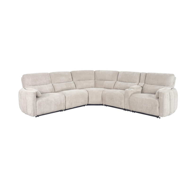 Parker Living Modesto MMOD-PACKA(H)-BUCR Buttercream 6 pc Power Reclining Sectional with Adjustable Headrests IMAGE 2