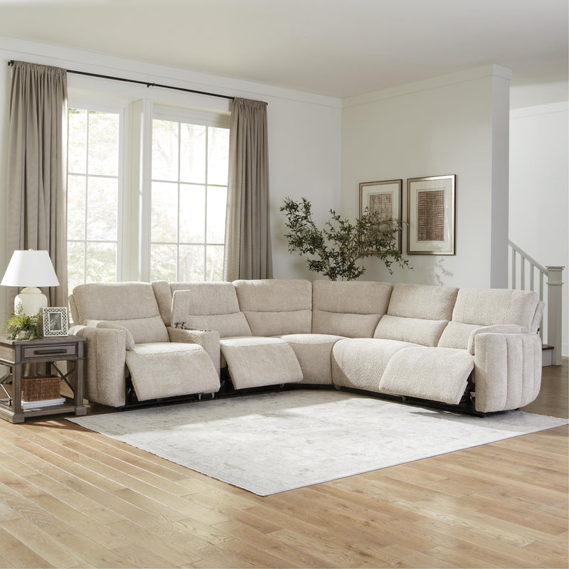 Parker Living Modesto MMOD-PACKA(H)-BUCR Buttercream 6 pc Power Reclining Sectional with Adjustable Headrests IMAGE 9