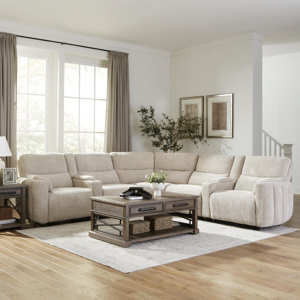 Parker Living Modesto MMOD-PACKT7(H)-BUCR Buttercream 7 pc Power Reclining Sectional with Adjustable Headrests IMAGE 1