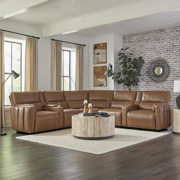 Parker Living Modesto MMOD-PACKT7(H)-SABL Sable 7 pc Power Reclining Sectional with Power Adjustable Headrests IMAGE 1