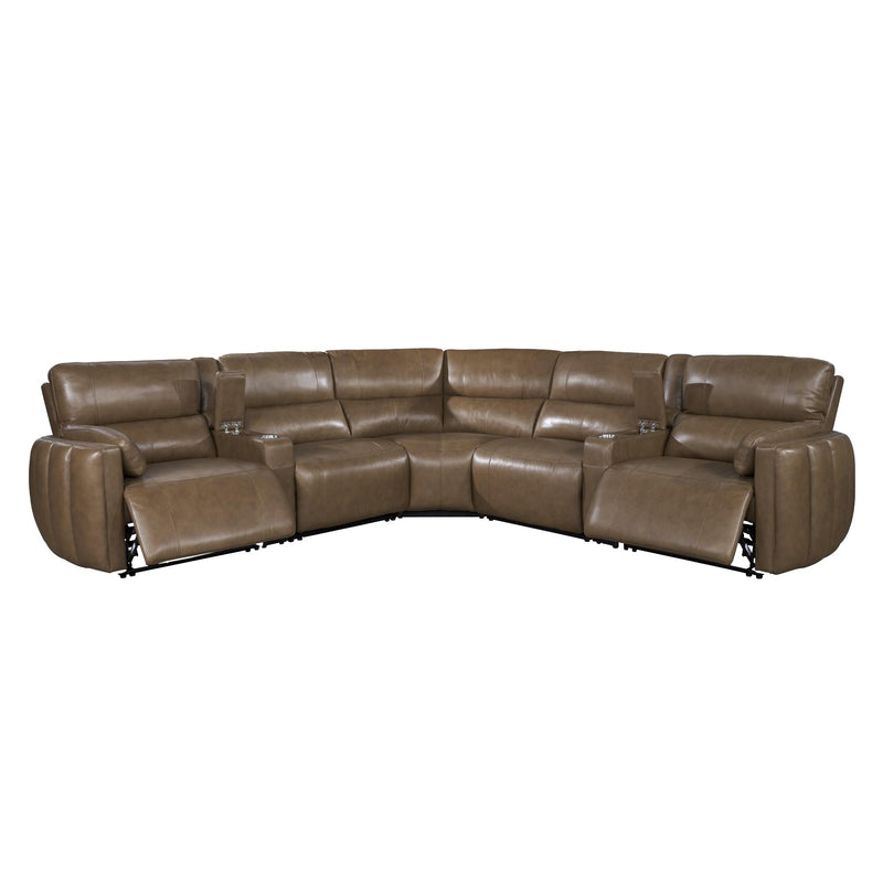 Parker Living Modesto MMOD-PACKT7(H)-SABL Sable 7 pc Power Reclining Sectional with Power Adjustable Headrests IMAGE 4