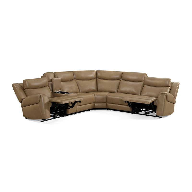 Parker Living Momentum MMTM-PACKA(HZ)-HM-CSHW Cashew 6 pc Power Reclining Sectional with Adjustable Headrests IMAGE 4