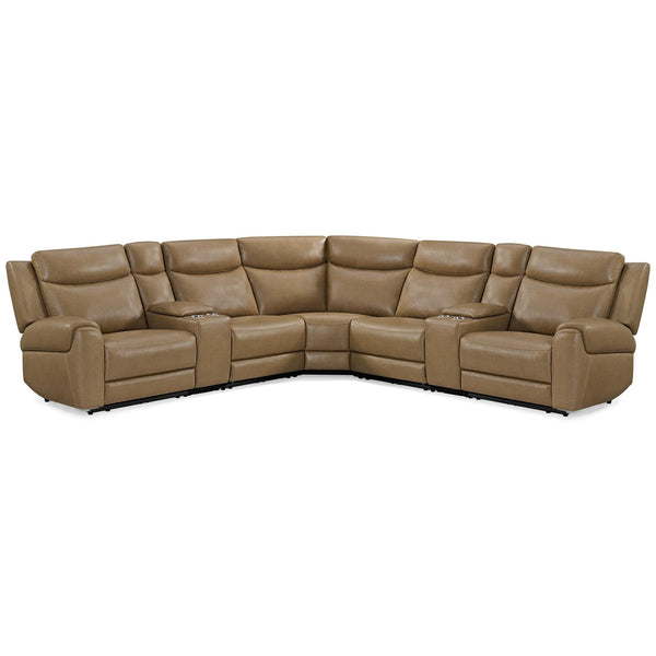 Parker Living Momentum MMTM-PACKT7(HZ)-HM-CSHW Cashew 7 pc Power Reclining Sectional with Adjustable Headrests IMAGE 1