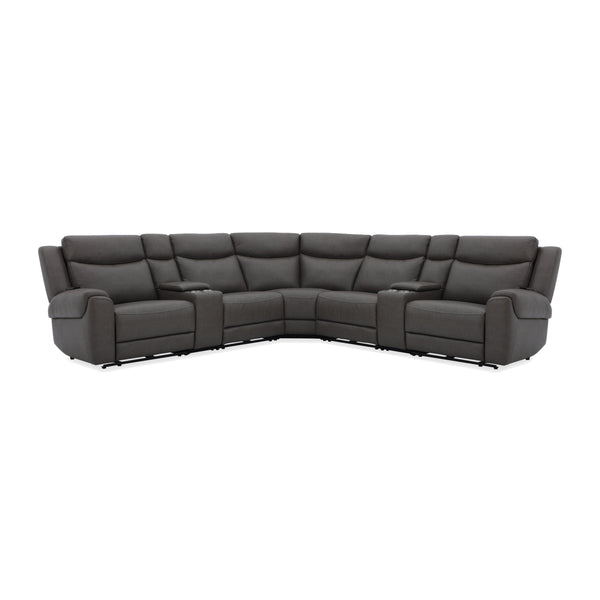 Parker Living Momentum MMTM-PACKT7(HZ)-HM-DKGN Dark Granite 7 pc Power Reclining Sectional IMAGE 1
