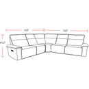 Parker Living Perimeter MPRM-PACKB(H)-HRS Hearth Stone 5 pc Power Reclining Sectional with Adjustable Headrests IMAGE 3