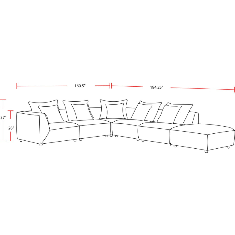 Parker Living Recess SREC-PACK6A-RPBL Reptile Blue 6 pc Modular Sectional IMAGE 4