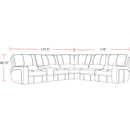 Parker Living Rockford MROC-PACKA(H)-VSA Verona Saddle 6 pc Power Reclining Sectional with Adjustable Headrests IMAGE 4