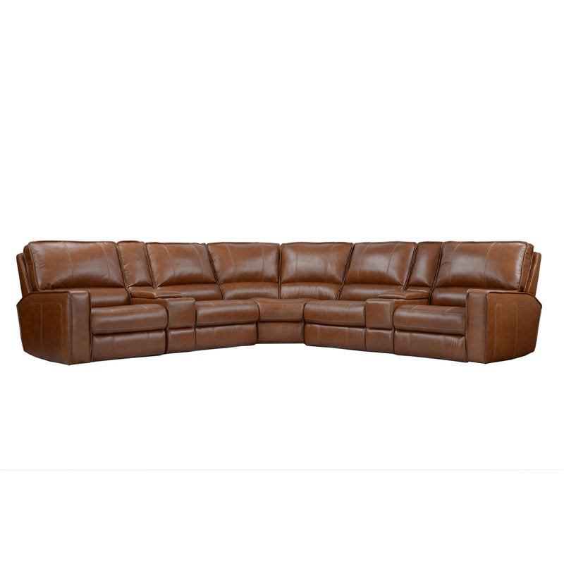 Parker Living Rockford MROC-PACKT7(H)-VSA Verona Saddle 7 pc Power Reclining Sectional with Adjustable Headrests IMAGE 2