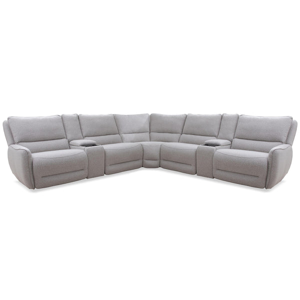 Parker Living Stellar MSTR-PACK7A(H)-BLCT Bloke Cotton 7 pc Power Reclining Sectional with Adjustable Headrests IMAGE 1