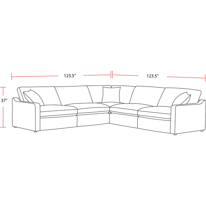 Parker Living Surrender SSUR-PACK5A-BRNT Burmese Nature 5 pc Modular Sectional IMAGE 8