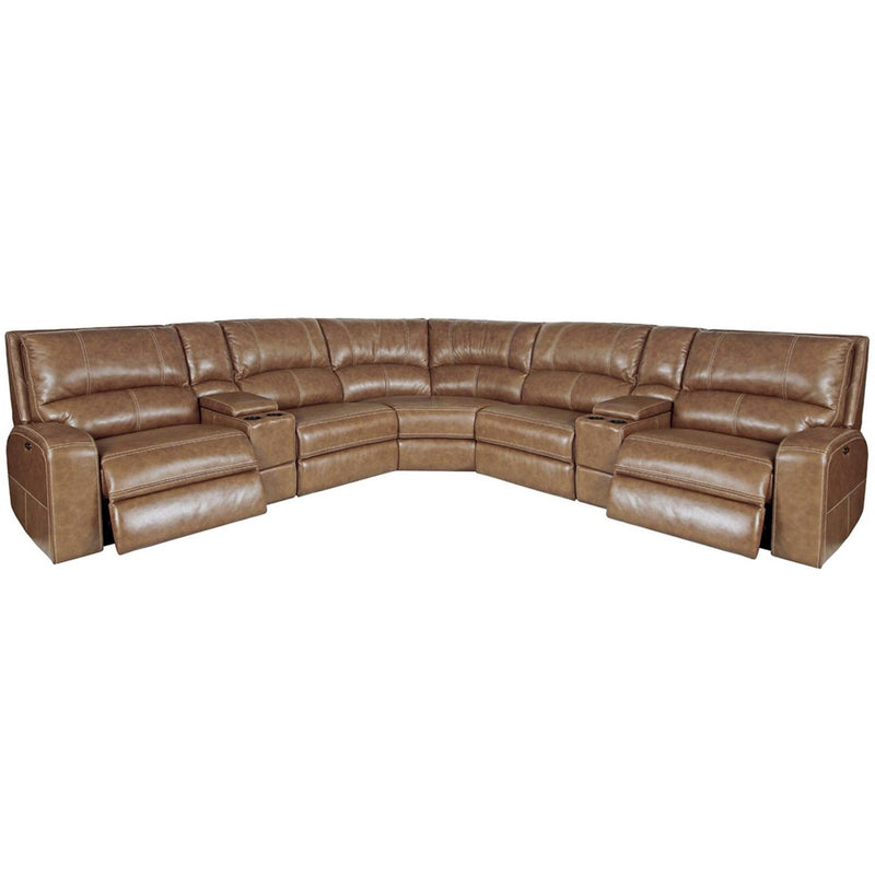 Parker Living Swift MSWI-PACKT7(H)-BOU Bourbon 7 pc Power Reclining Sectional with Power Adjustable Headrests IMAGE 1