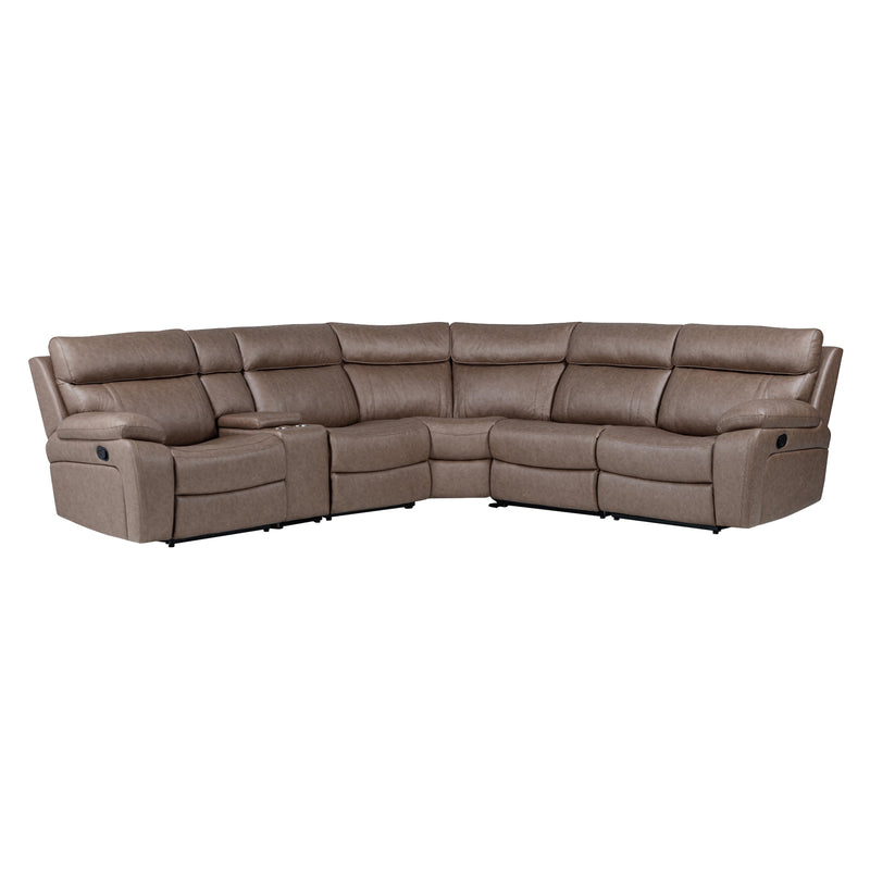 Parker Living Theon MTHE-PACKA-STOF Stokes Toffee 6 pc Manual Reclining Sectional and Entertainment Console IMAGE 2