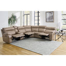 Parker Living Theon MTHE-PACKA-STOF Stokes Toffee 6 pc Manual Reclining Sectional and Entertainment Console IMAGE 6