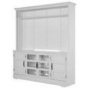 Parker House Furniture Shoreham SHO-2PC-ENT-WALL-EFW Effortless White 76 In. TV Console with Hutch IMAGE 1