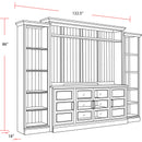 Parker House Furniture Shoreham SHO-4PC-ENT-WALL-EFW Effortless White 4 pc Entertainment Wall IMAGE 4