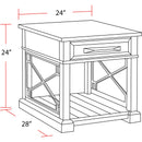 Parker House Furniture Sundance SUN-4PC-01-02-09-SGR Smokey Grey Cocktail Table with 2 End Tables and Console Table IMAGE 8